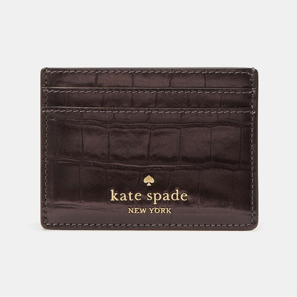 Kate Spade “Hot Fudge” Dark Brown Card Holder NWT - Picture 2 of 7